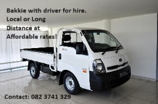 Bakkie with driver for hire near me for hire in Port Elizabeth and surrounding areas Eastern Cape